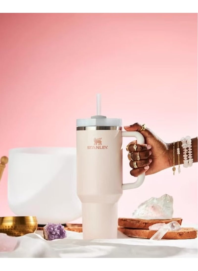 Stanley - Stanley IceFlow Stainless Steel Tumbler - Vacuum Insulated Water Bottle for Home, Office or Car Reusable Cup with Straw Leak Resistant Flip Cold 40oz (Rose Color) - Image 1