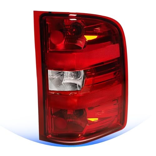 STRECOS Tail Lights Compatible with 2007-2013 Chevy Silverado 1500 2500HD 3500HD GMC Sierra 2500HD 3500HD Taillight Assemblies Rear Brake Lamps Red Border (Right Passenger Side) - Image 1