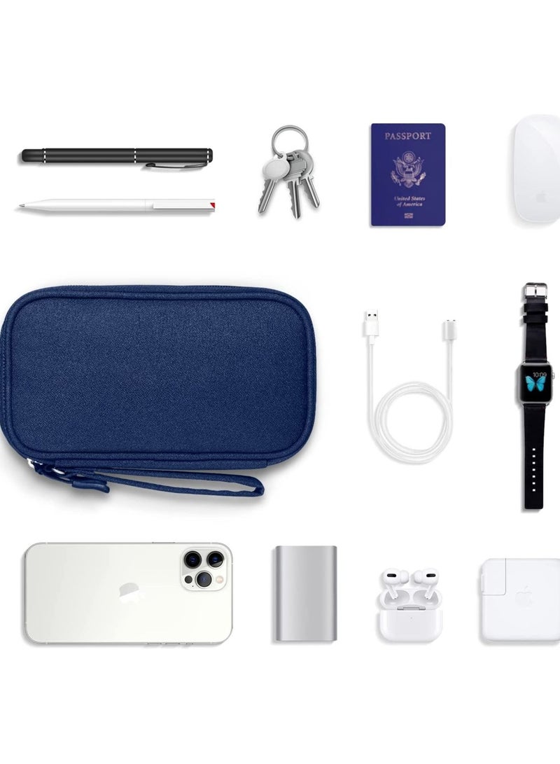 Captaintech Electronics Accessories Organizer Small Carrying Case Bag Portable Cable Storage Pouch Travel Gadgets for Keeping Power Cord Charger Cables Wireless Mouse - Image 5