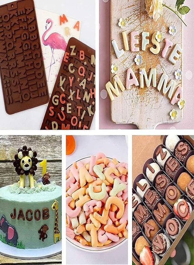 SpiderJuice Creative Flexible Small Thin Alphabets Hypen Equal Sign Full Stops 52 Cavity Ice Cube Mold Silicone Tray with Easy Pop Out Jelly, Chocolate, Cakes, Ice, Popsicle, Lollies Maker, Birthday - Image 3