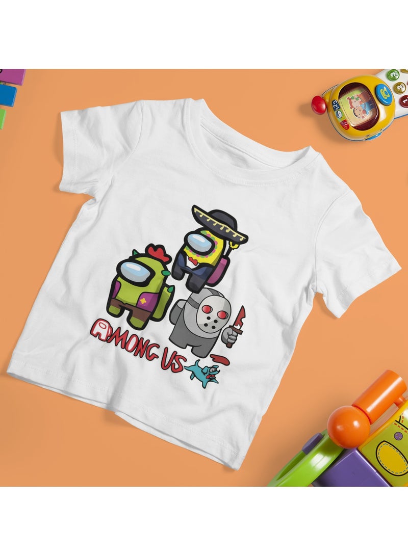ZOOM Soft Cotton Among Us Kids T-Shirt with Cool Cartoon Design 