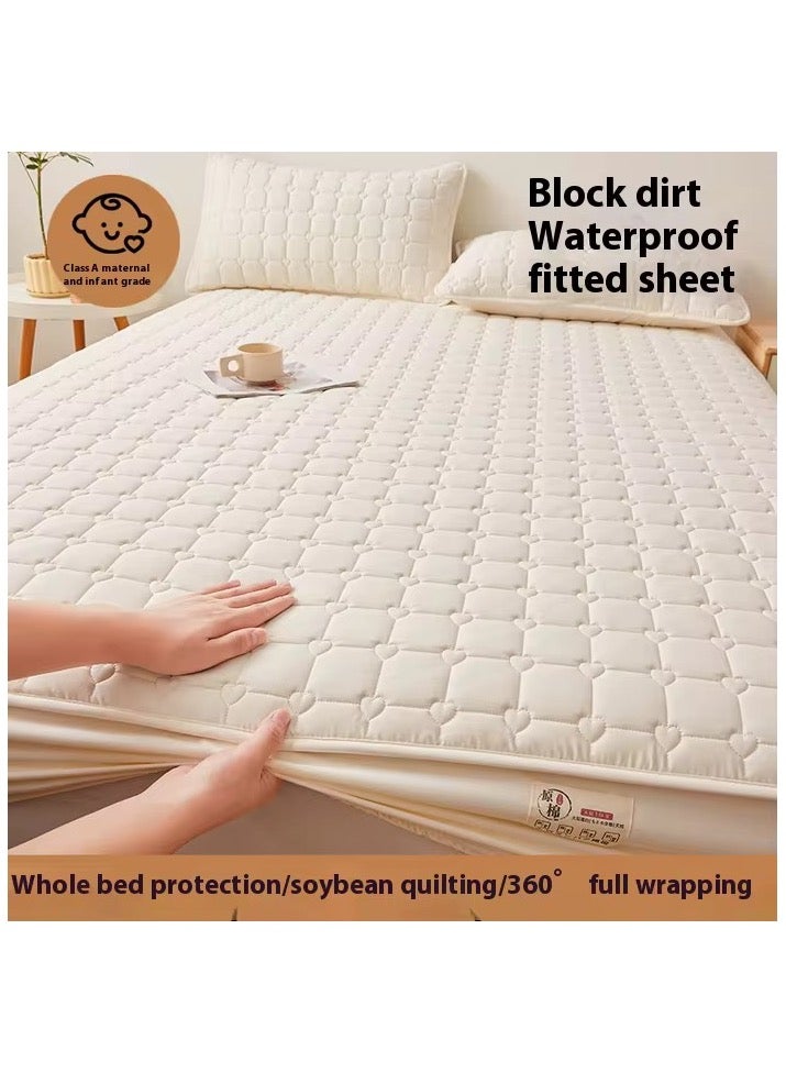 Yahor High Quality 3-Piece Natural Cotton Bedding Set, Extremely Hot and Cool Bedding Set with 2 Pillowcases,Summer Anti-Heat Mattress, Refreshing Breathable Sheet, Nighttime Antiperspirant 200*220cm - Image 1