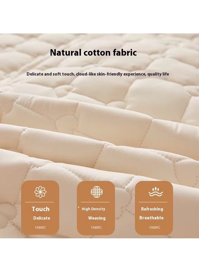 Yahor High Quality 3-Piece Natural Cotton Bedding Set, Extremely Hot and Cool Bedding Set with 2 Pillowcases,Summer Anti-Heat Mattress, Refreshing Breathable Sheet, Nighttime Antiperspirant 200*220cm - Image 3
