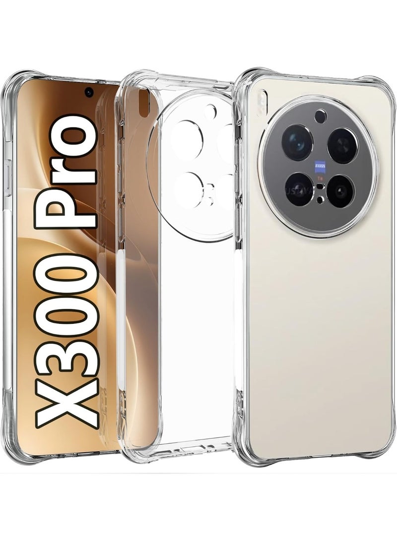 جراب شفاف من السيليكون الناعم TPU لهاتف Vivo X300 Pro، غطاء واقٍ ماص للصدمات، زوايا معززة، حماية كاملة للكاميرا، جراب حماية لهاتف Vivo X300 Pro - Image 2