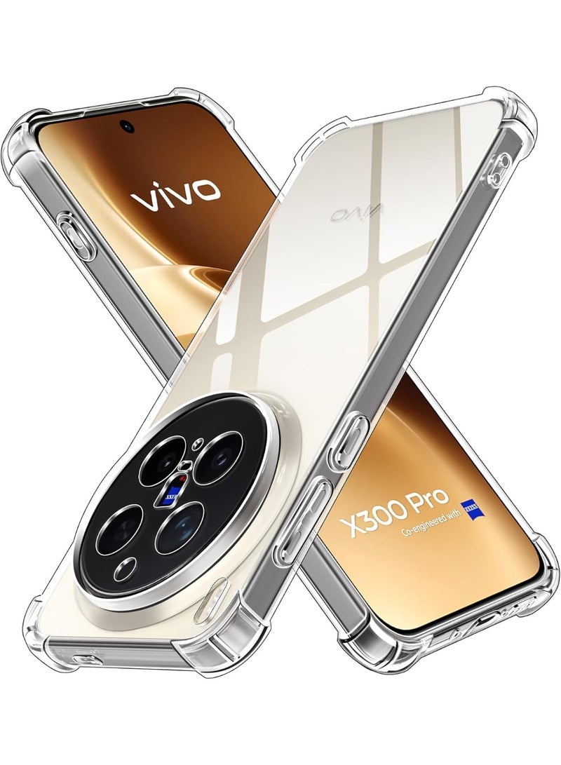 جراب شفاف من السيليكون الناعم TPU لهاتف Vivo X300 Pro، غطاء واقٍ ماص للصدمات، زوايا معززة، حماية كاملة للكاميرا، جراب حماية لهاتف Vivo X300 Pro - Image 5