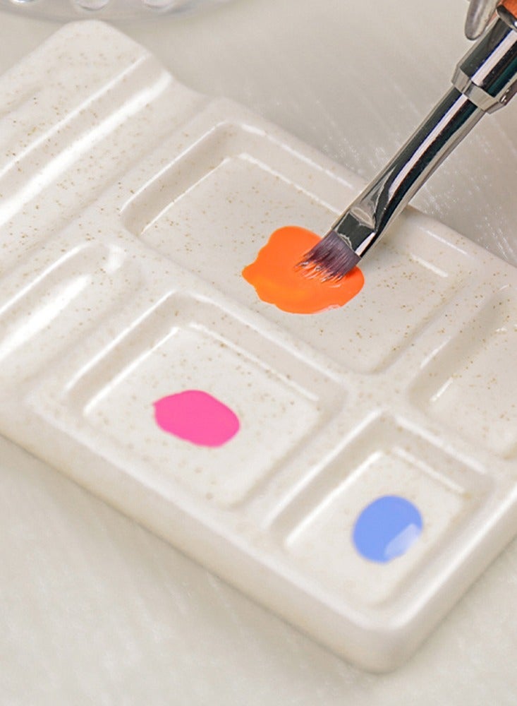 Ceramic Nail Art Palette Nail Art Painting Mixed Color Plate Makeup Cosmetic Mixing Tools Display Board - Image 2