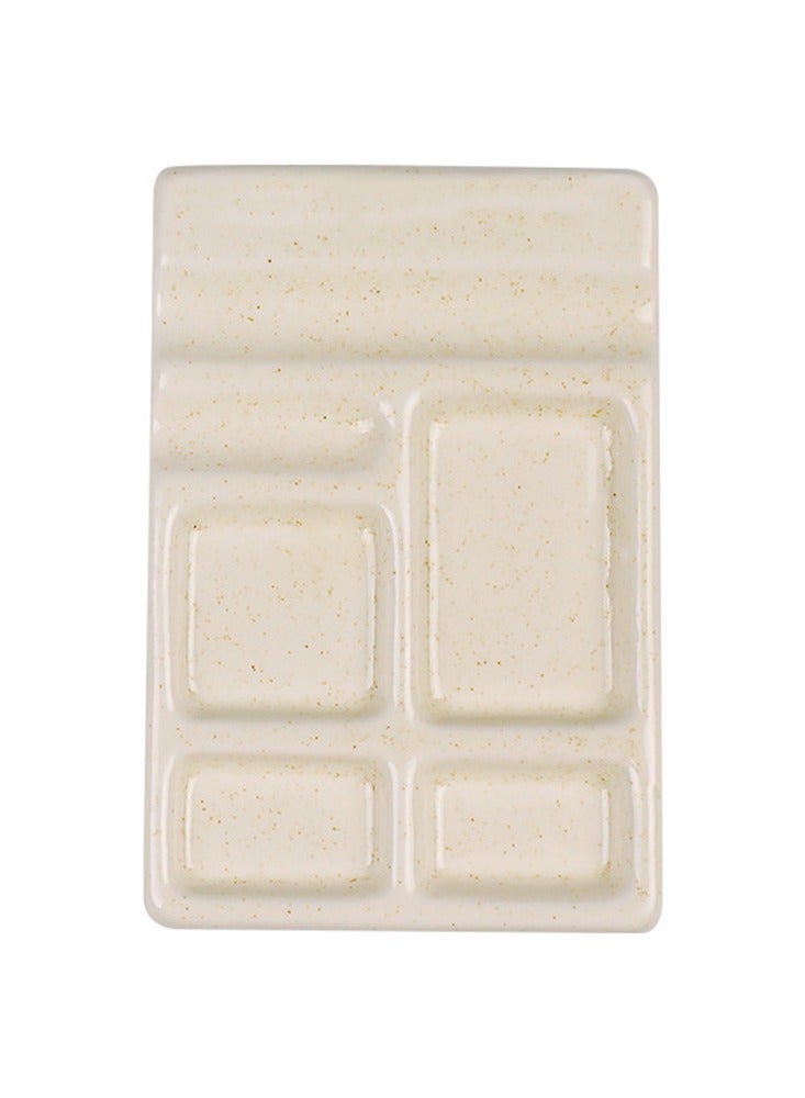 Ceramic Nail Art Palette Nail Art Painting Mixed Color Plate Makeup Cosmetic Mixing Tools Display Board - Image 1