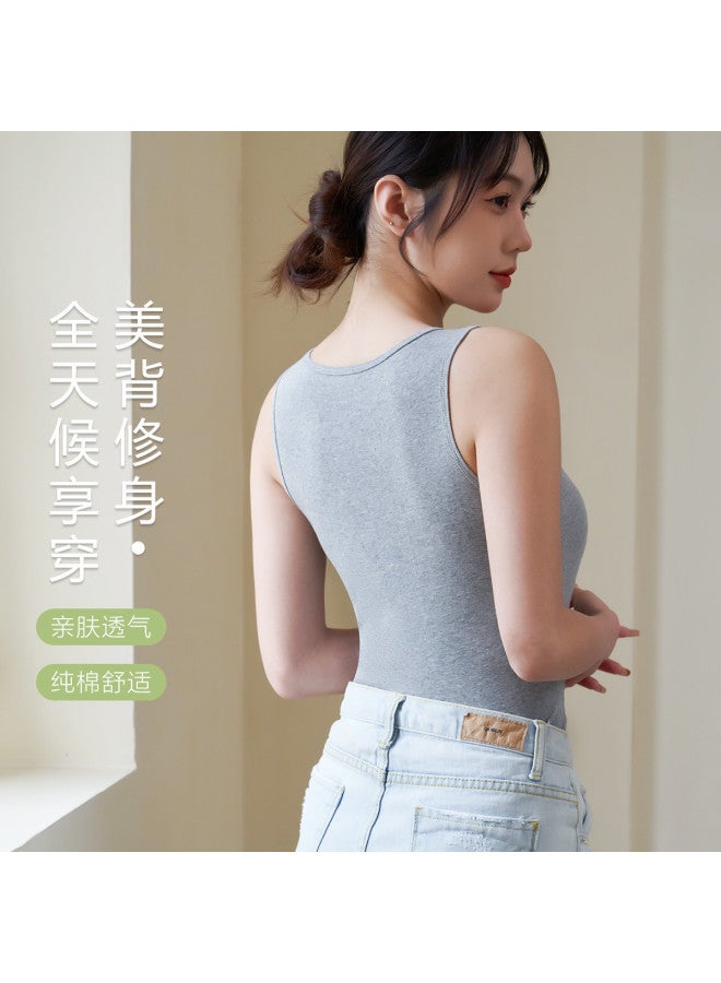 MIIOW 2-Pack Women'S Camisole Tops Pure Cotton U-Neck Undershirt Can Be Worn Alone Or As Inner Layer - Image 5