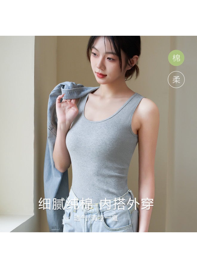MIIOW 2-Pack Women'S Camisole Tops Pure Cotton U-Neck Undershirt Can Be Worn Alone Or As Inner Layer - Image 4
