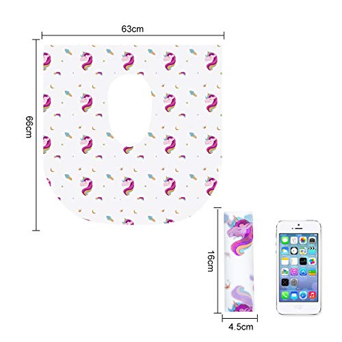 PaperKiddo 20 Pack Disposable Toilet Seat Covers Unicorn Design Waterproof Potty Training Seat Cover Set Extra Large Perfect for Kids and Adults Individually Wrapped for Travel and Home - Image 2