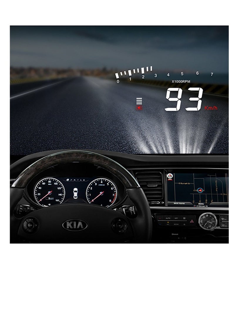 Generic Heads up Display for Car Upgrade Digital Speedometer HD Projection With Speed Tacho Water Temperature Altitude Driving Direction Warning Function For Most Vehicles After 2008  - Image 5