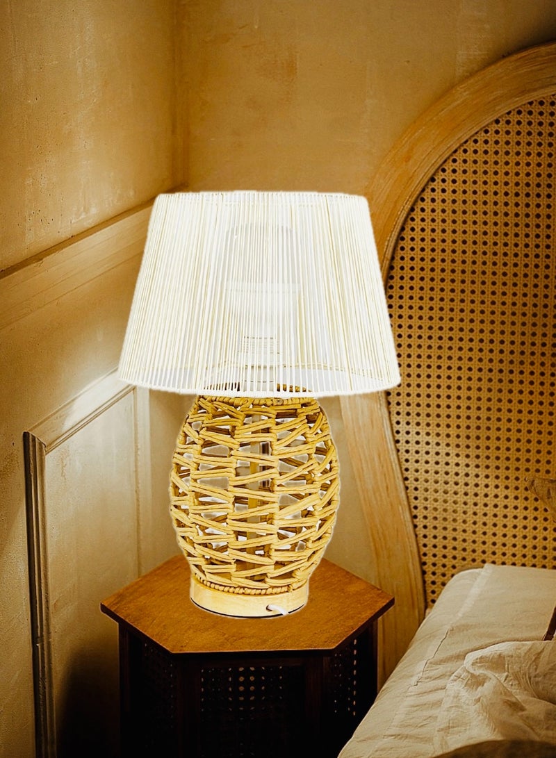 XiuWoo Japanese Atmosphere Table Lamp Bedroom Bamboo Floor Lamp For Room Decor - Image 1