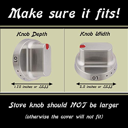 Driddle 6 Pack Clear Stove Knob Safety Covers - Protect Little Kids with A Child Proof Lock for Oven/Stove Top/Gas Range - Baby/Toddler Kitchen Safety Guard - Check Dimensions. - Image 2