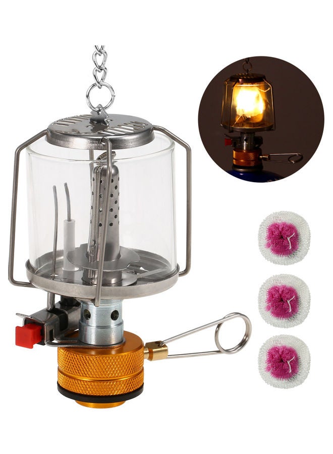 3 أغطية مع فانوس غاز ومحول للتخييم