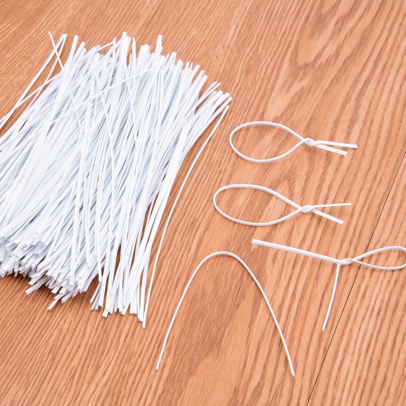 Sunmns 250 Piece Twist Cable Cord Wire Ties Reusable Fastening (6 Inch White) - Image 4