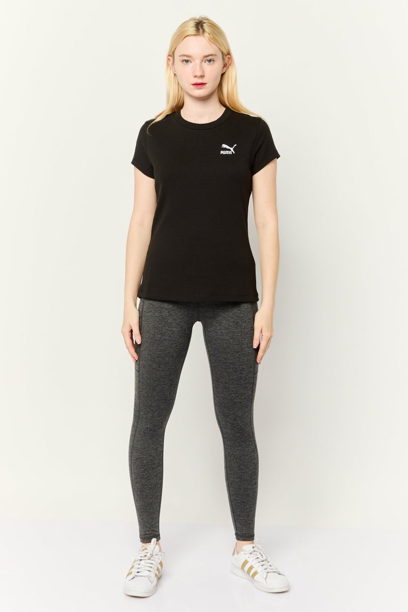PUMA Women Slim Fit Short Sleeve Outdoor Top, Black  - Image 2