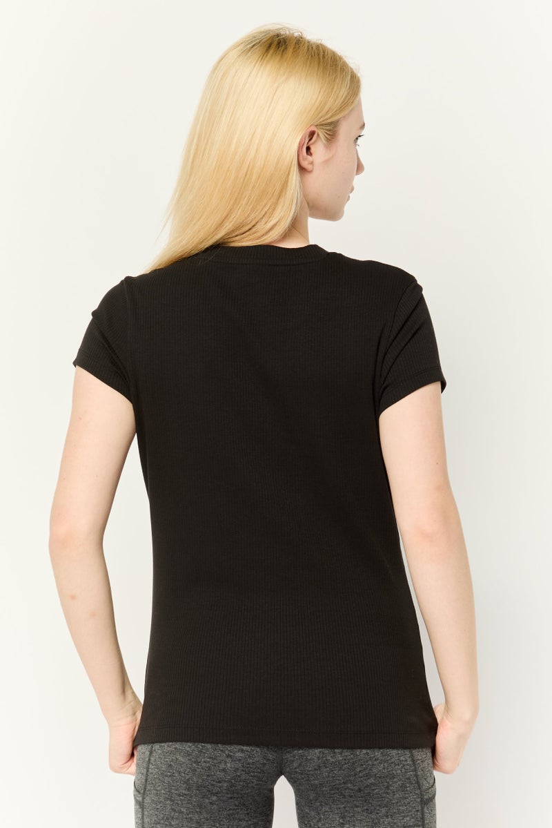 PUMA Women Slim Fit Short Sleeve Outdoor Top, Black  - Image 4