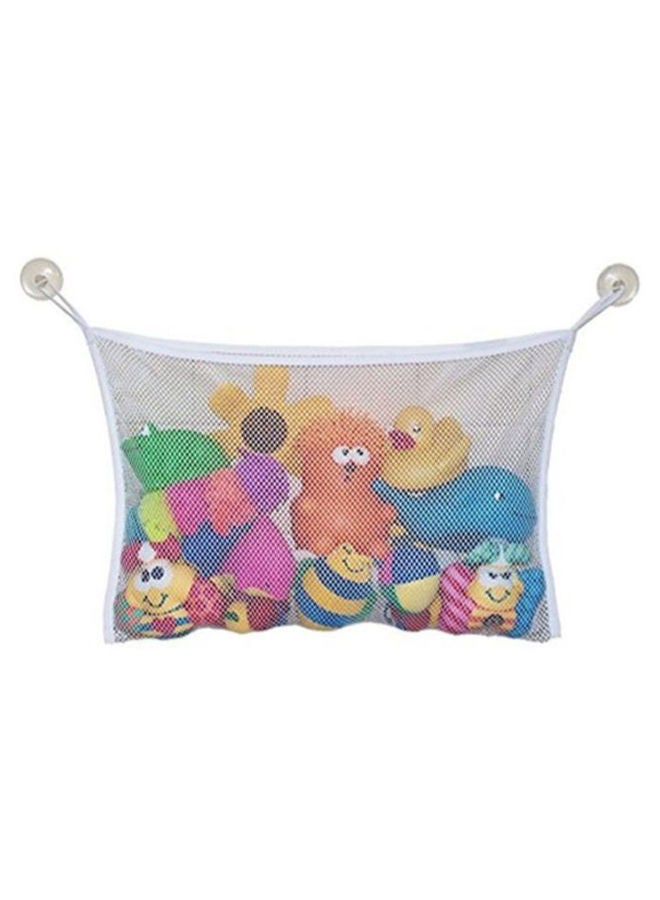 NIBEMINENT Net Suction Bath Toy Storage Basket Pouch White 45 x 35centimeter  - Image 2