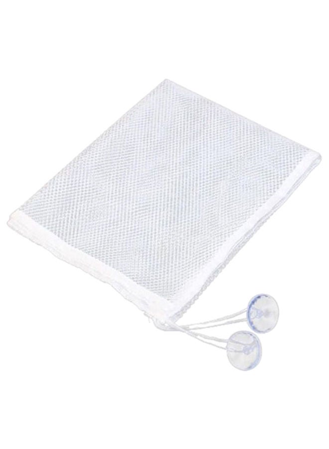 NIBEMINENT Net Suction Bath Toy Storage Basket Pouch White 45 x 35centimeter  - Image 1