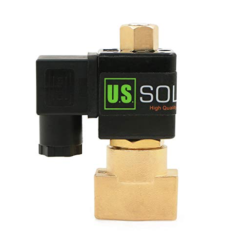 U.S. Solid 1/4" Brass Electric Solenoid Valve 24V AC NPT Normally Open Air Gas Non-potable Water NBR - Image 1