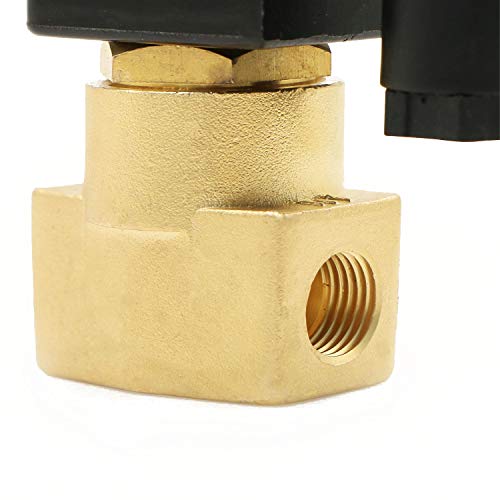 U.S. Solid 1/4" Brass Electric Solenoid Valve 24V AC NPT Normally Open Air Gas Non-potable Water NBR - Image 4