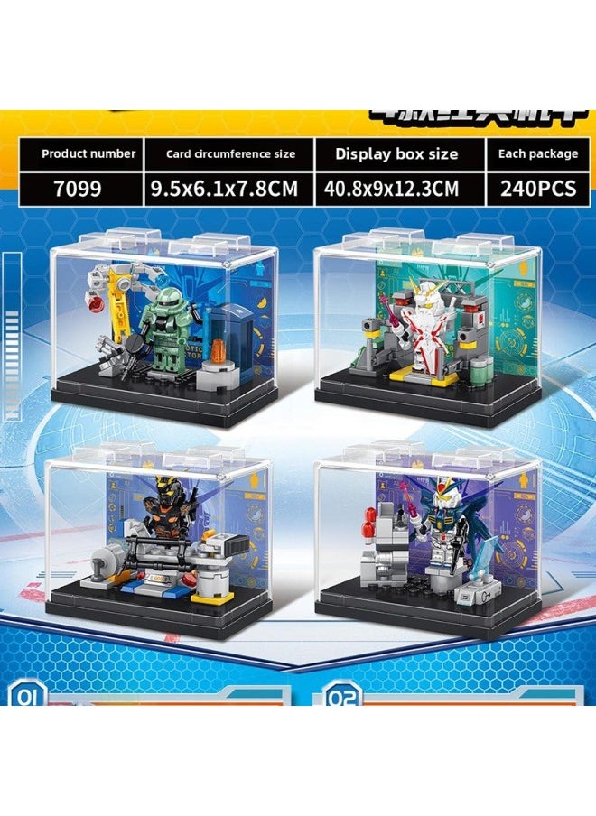 Generic - Compatible With Le Gao Le Playing Building Blocks Gundam Zagu Model Display Box Building Blocks Assembling Small Particles Children's Toy Ornaments-Color:7143 Freedom Fighters - Image 1
