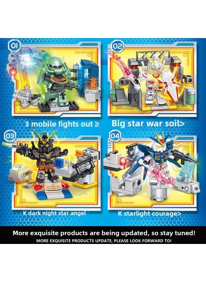 Generic - Compatible With Le Gao Le Playing Building Blocks Gundam Zagu Model Display Box Building Blocks Assembling Small Particles Children's Toy Ornaments-Color:7143 Freedom Fighters - Image 1