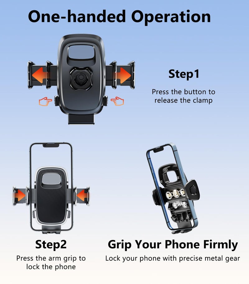 DICMKY Universal 17mm Ball Mount Phone Holder Clamp for Car Mount Replace [Dual Head Screen Phone Holder Clip Head Accessory] - Image 5
