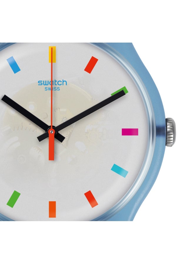 Swatch ساعة يونيكس بلاستيكية كوارتز لون مربع - Image 2