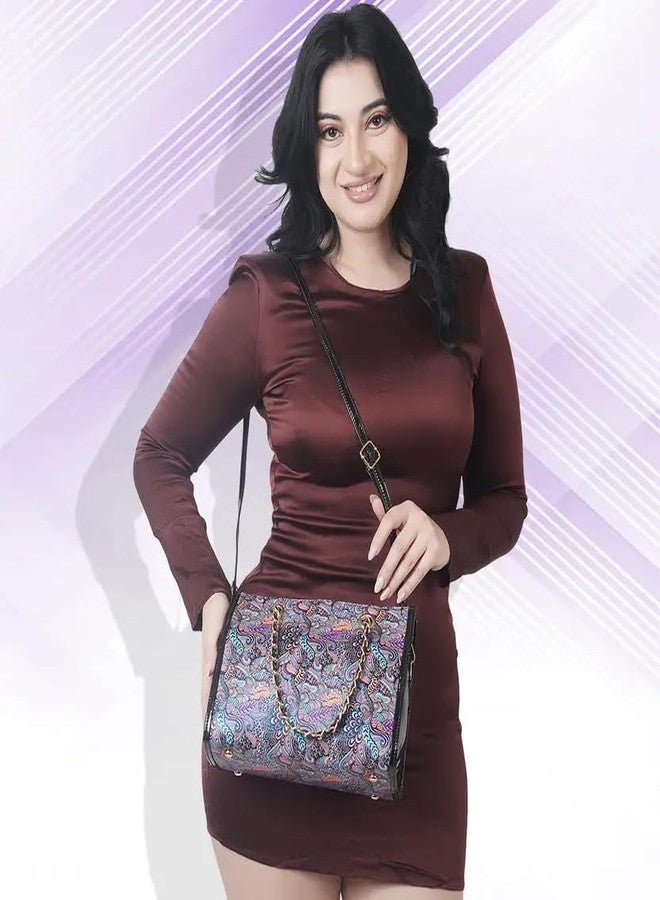 Vintage Women Multicolor Handbag - Image 2