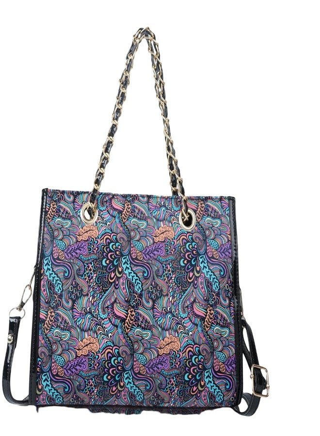 Vintage Women Multicolor Handbag - Image 1