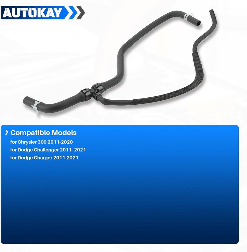 AUTOKAY خرطوم تدفئة HVAC من AUTOKAY لدودج تشالنجر، تشارجر، وكرايسلر 300 (2011-2021) - Image 3
