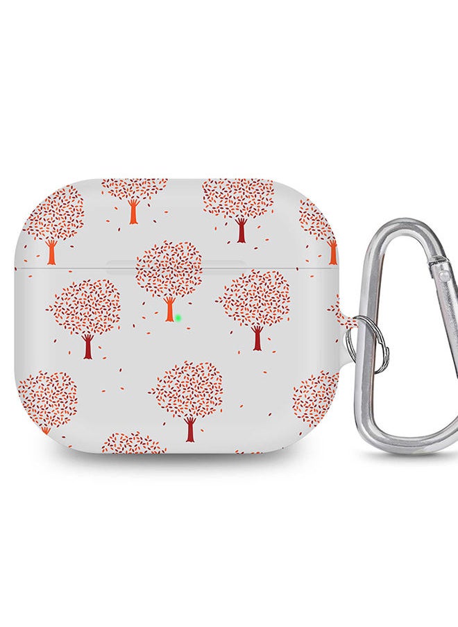 Stylizedd - StylePods Case for Airpods 3rd Gen Case With Anti-Lost Keychain - Orange Fall - Image 1
