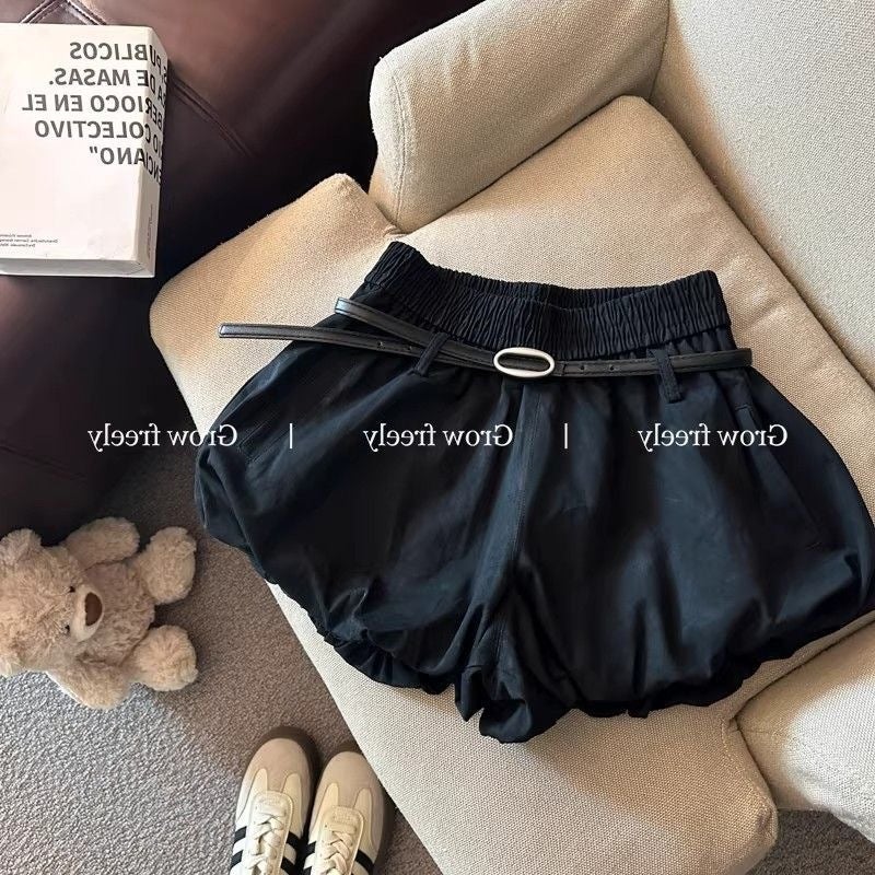 Korean High Waist Balloon Pants with Belt for Women - Image 3