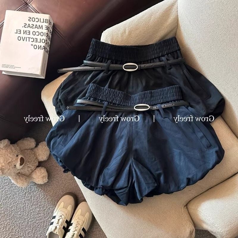 Korean High Waist Balloon Pants with Belt for Women - Image 1