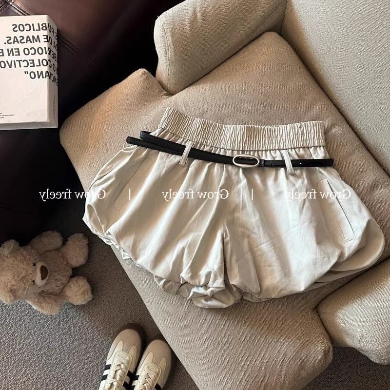 Korean High Waist Balloon Pants with Belt for Women - Image 4