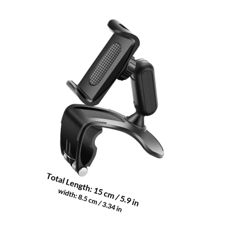 Universal Rotating Car Phone Holder Mount for Dashboard Sun Visor Rearview Mirror Clip Stand - Image 3