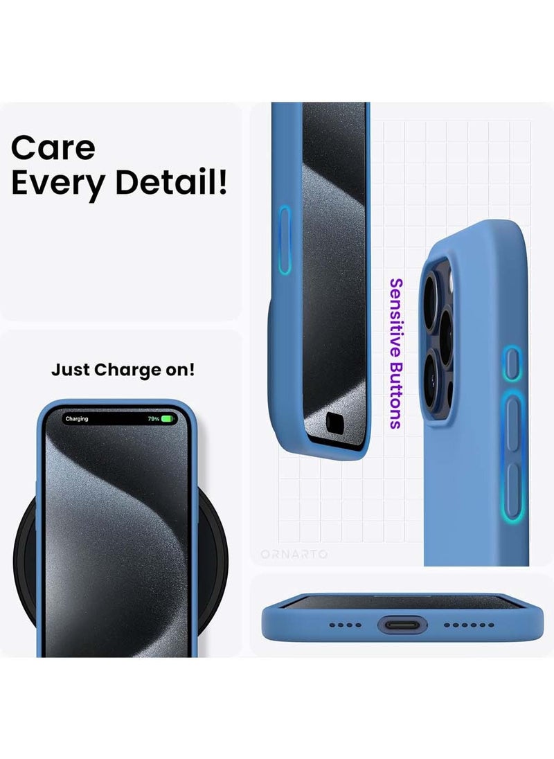 X-level iPhone 15 Pro Max Mobile Case Cover with Soft Liquid Silicone Protection Anti-Scratch Shockproof Accessories Slim Protective Back Cover with Comfortable Hold Touch Feeling and Anti-fingerprint  - Image 4