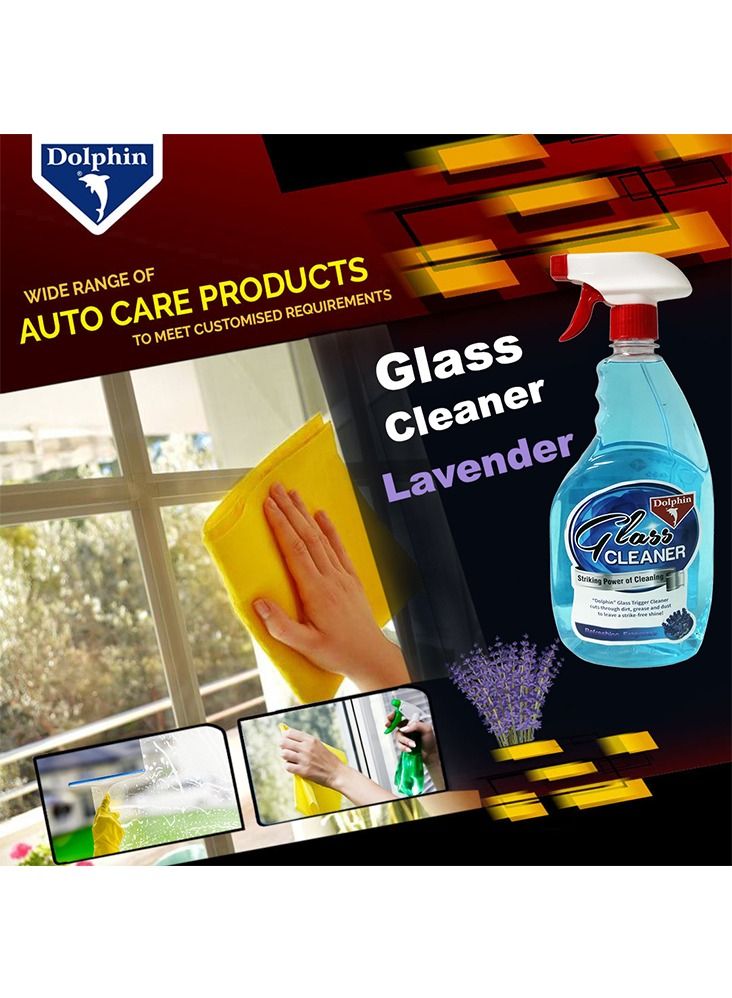 Dolphin Glass Cleaner Lavender Fragrance 750ml With Towel 40X40cm - Image 2