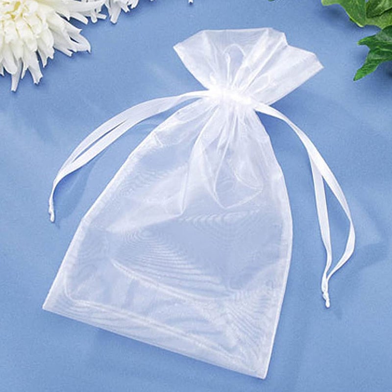 Amison Organza Gift Bags 120 pcs 10x15cm, Amison Wedding Favour Bags Party Gift Wrap Bags Candy Bag Jewelry Pouch with Drawstring - Image 2
