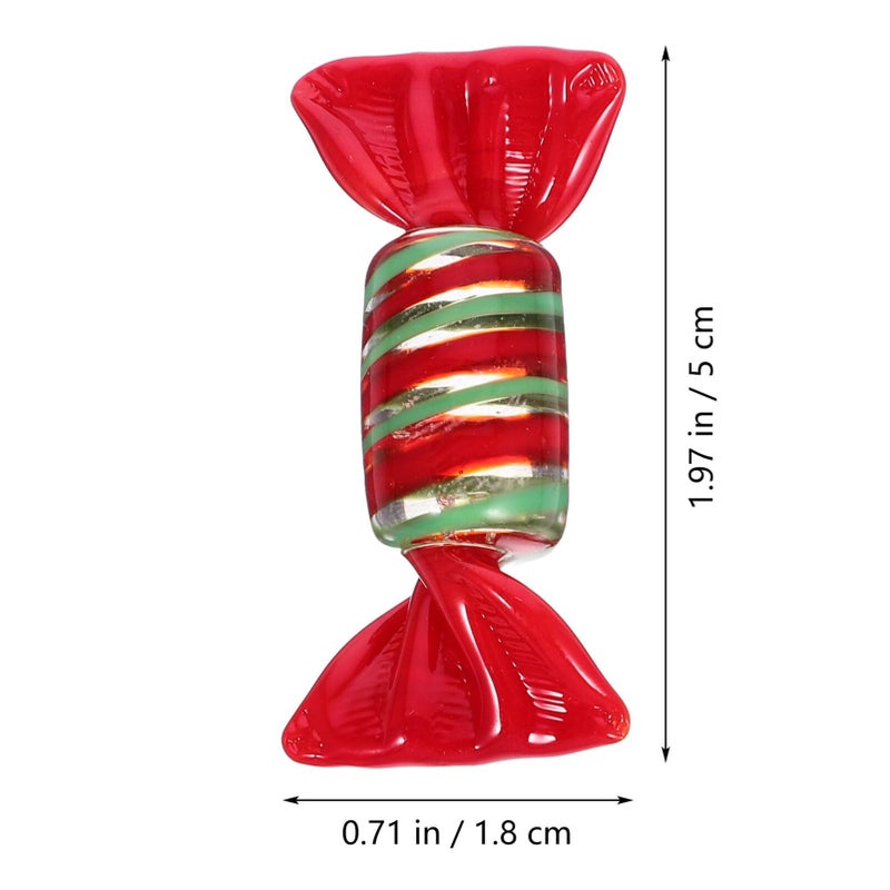 نوبيستي Nuobesty 12pcs خمر Murano على طراز الزجاج الحلوى الزجاجية حلوى الزجاج مختلف الحلوى الزجاجية حلوى الزخرفة لزخارف عيد الميلاد حفل زفاف المنزل (نمط عشوائي) - Image 2