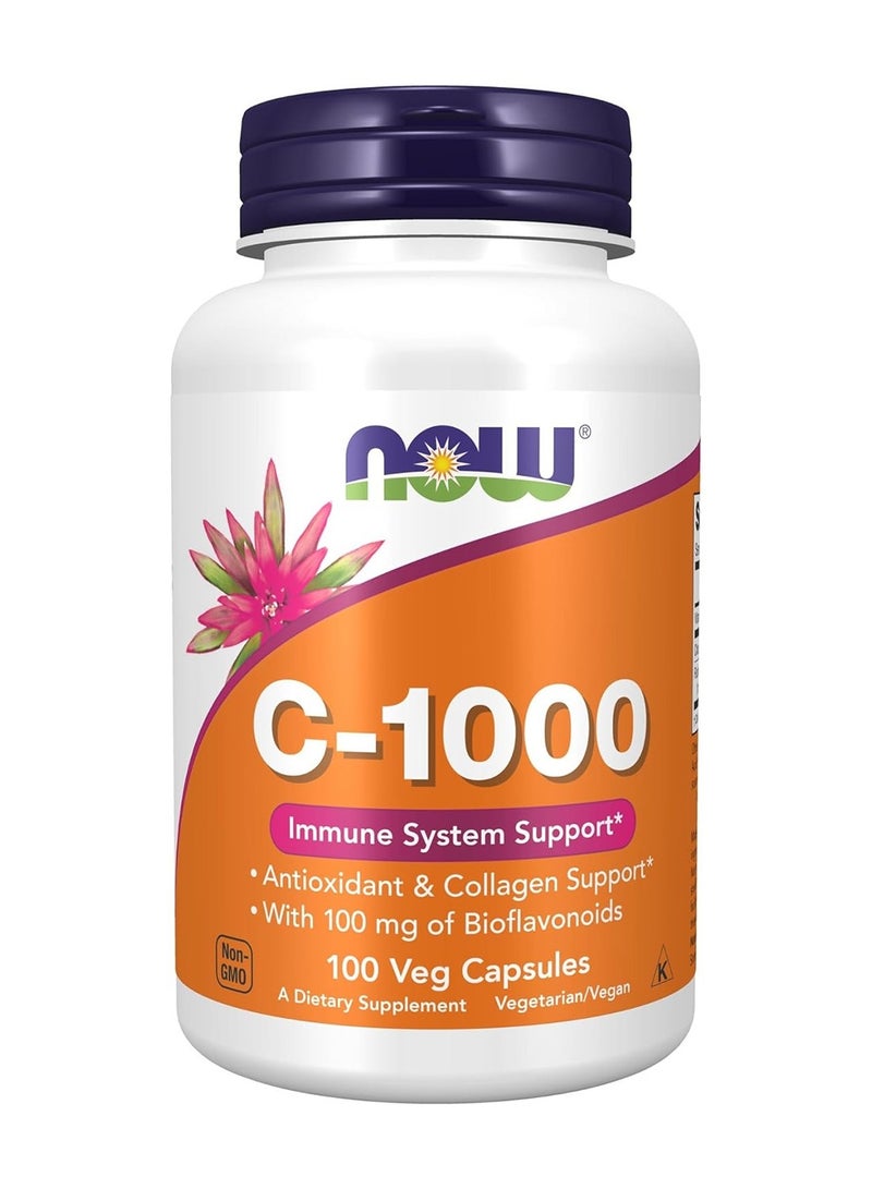 now Vitamin C-1000 100mg 100 Veg Caps - Image 1