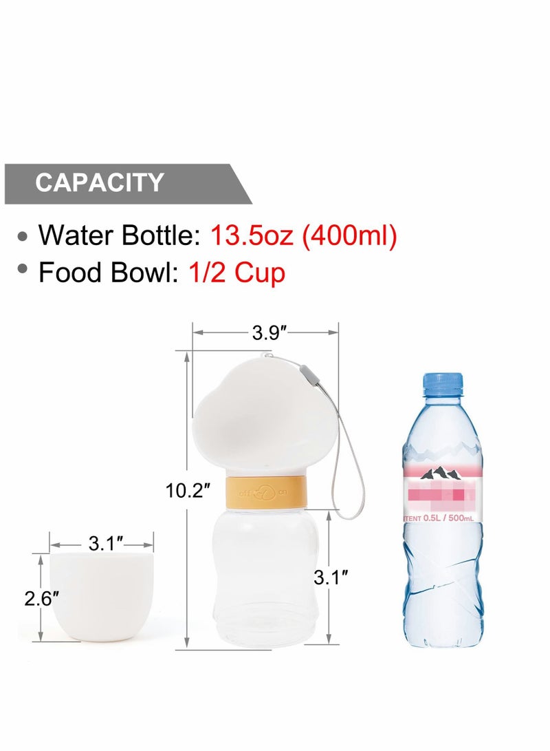 NIBEMINENT Portable Dog Water Bottle with Food Container for Outdoor Walking Traveling and Hiking - Image 2