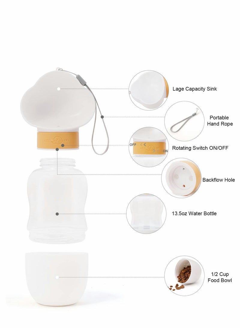 NIBEMINENT Portable Dog Water Bottle with Food Container for Outdoor Walking Traveling and Hiking - Image 5