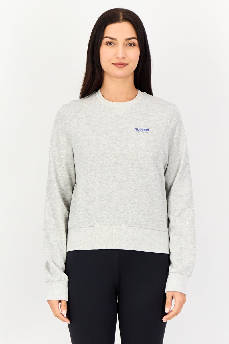Hummel Women Sportswear Fit Long Sleeve Training Sweatshirt, Grey - Image 1