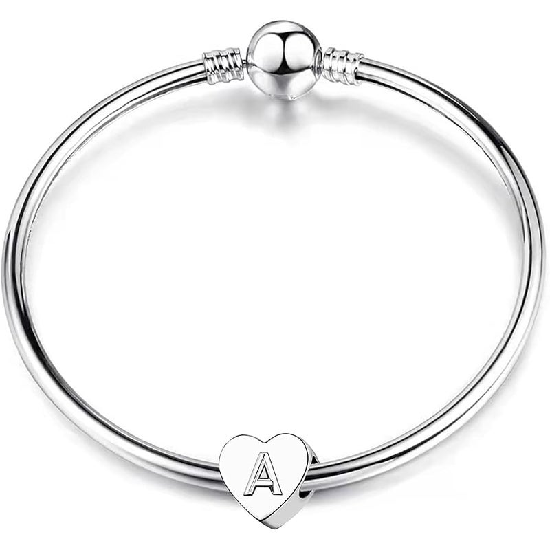 TGLS Heart Love A - Z Initial Letter Charm Birthday Mother's Day Gifts Alphabet Capital Name Beads Compatible with Pandora Charms Bracelets - Image 3