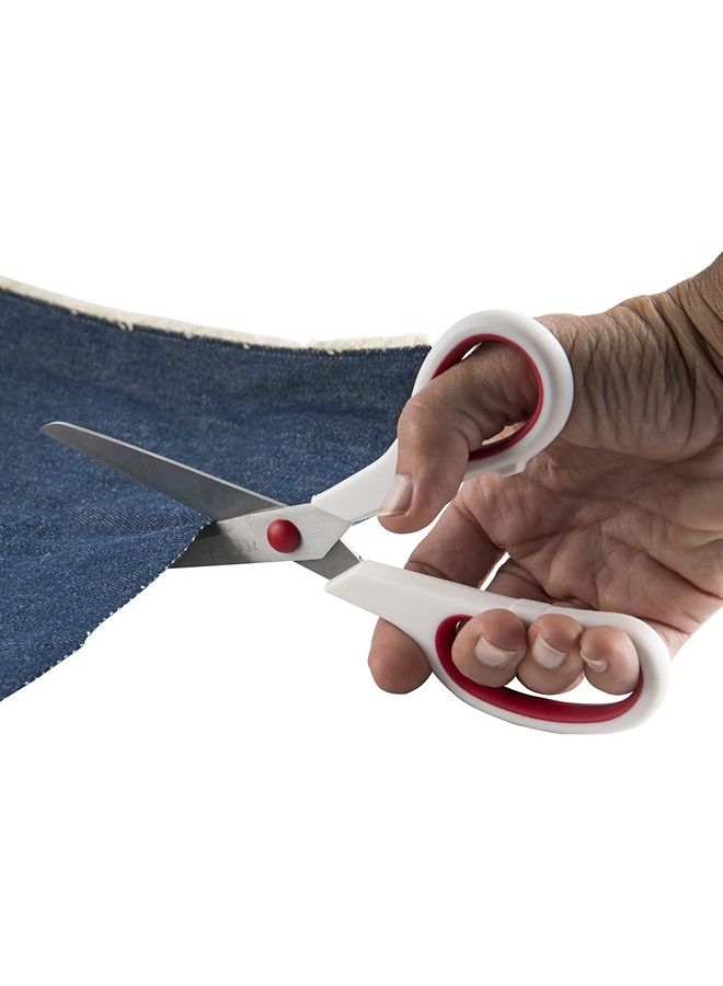SINGER Fabric Scissors with Comfort Grip, 1-pack, Red & White - Image 2