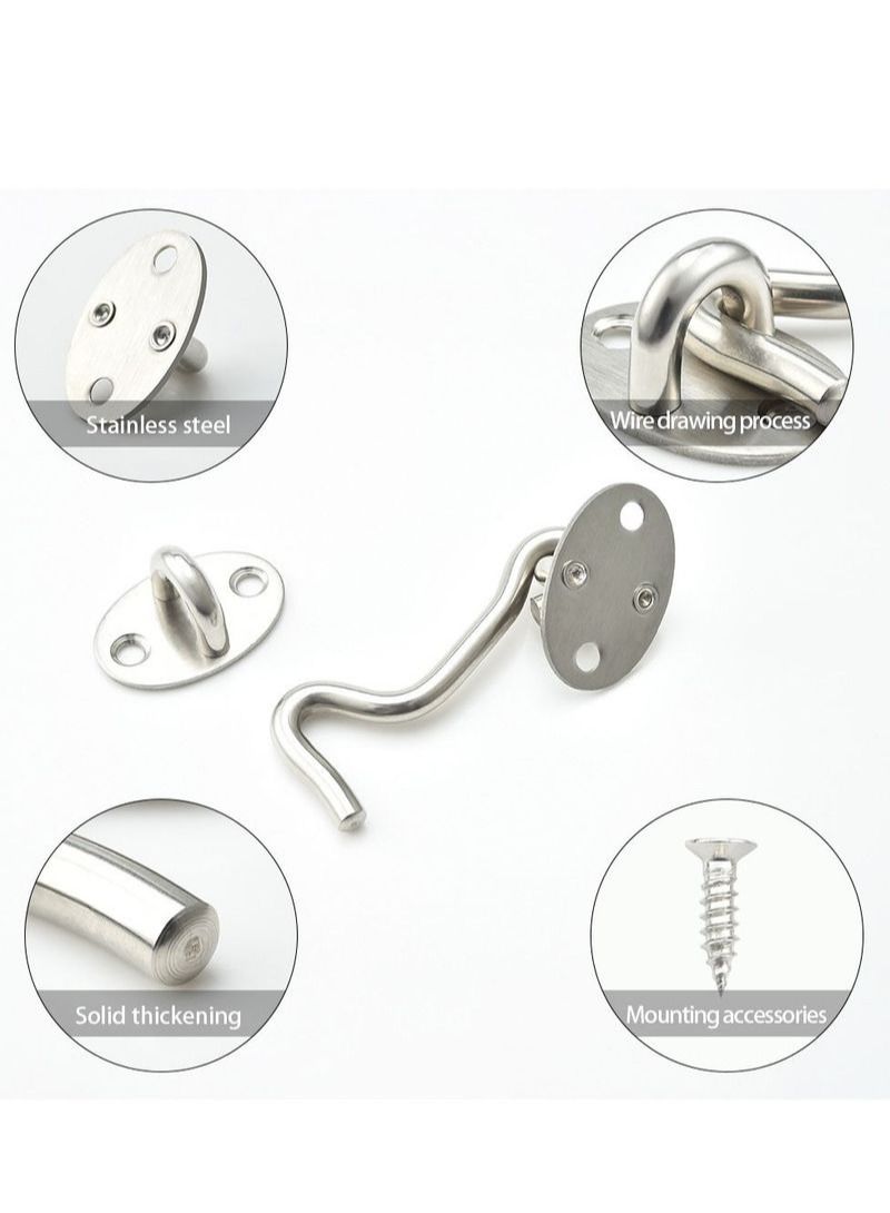 NIBEMINENT 3Pcs Stainless Steel Wind Hook Lock - 3 Inch - Image 3