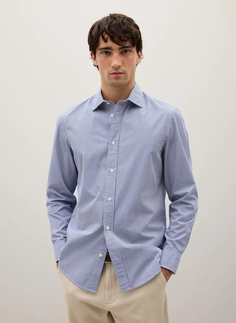 Ovs OVS Regular Fit Blue Pure Cotton Shirt