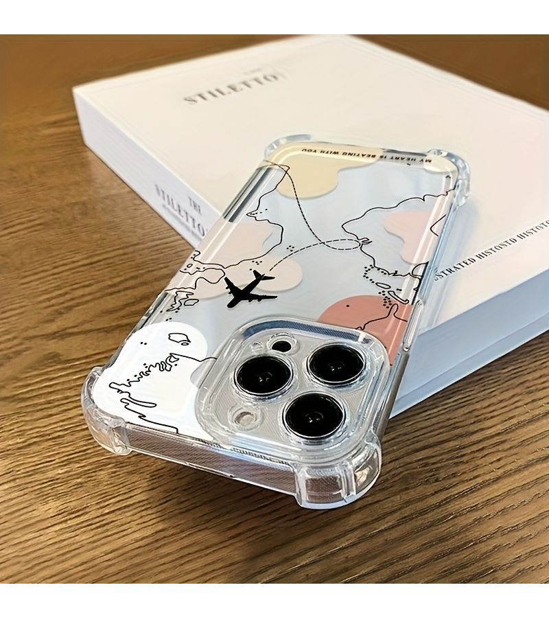 Mixed Color Quad Corner Anti Drop Phone Case For iPhone 15 Pro - Image 1